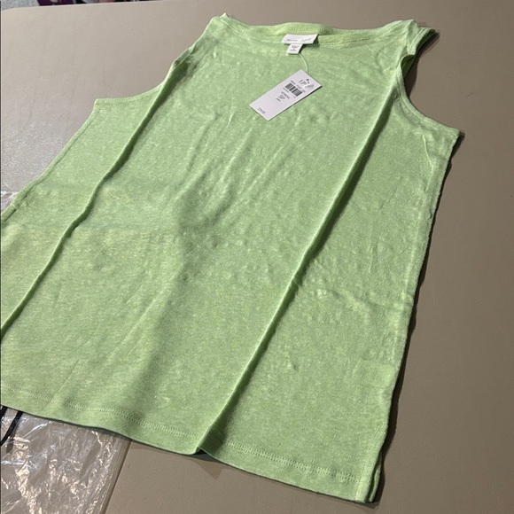 J. Jill Red Coral Sleeveless 100% Linen Top NWT Size SP - Picture 4 of 8